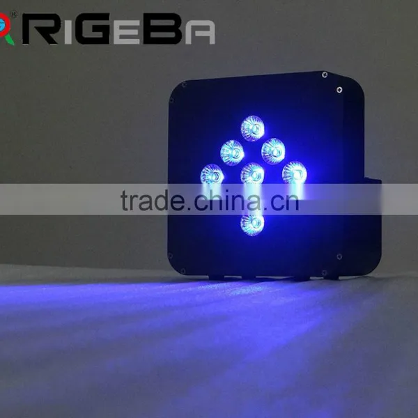 RIGEBA NEW HOT SELLING 9*10W RGB 3 IN 1 Wireless Battery Led Flat Par Can photo-5