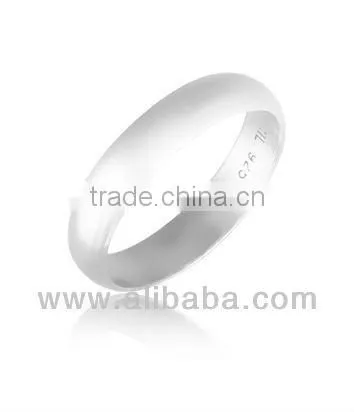 Plan Band in 925 Sterling Silver