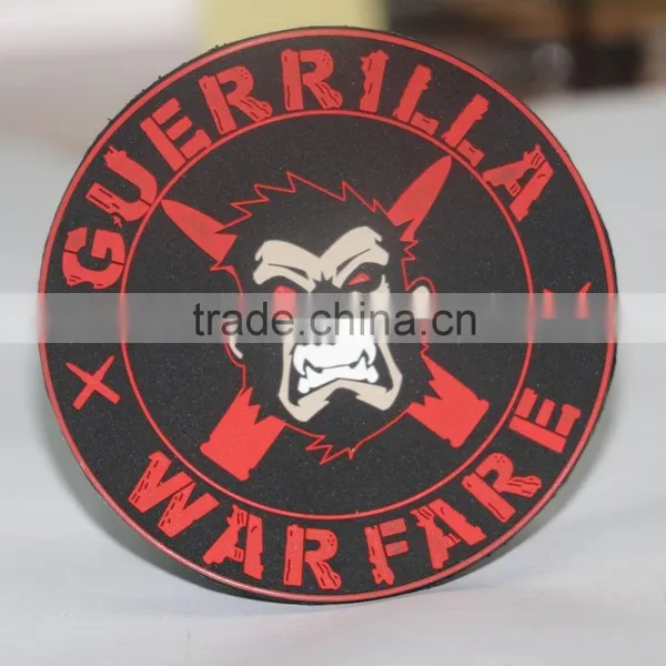 Stingray Red Cross Custom Embossed 3D Rubber Hook and Loop Patch for Garment photo-5