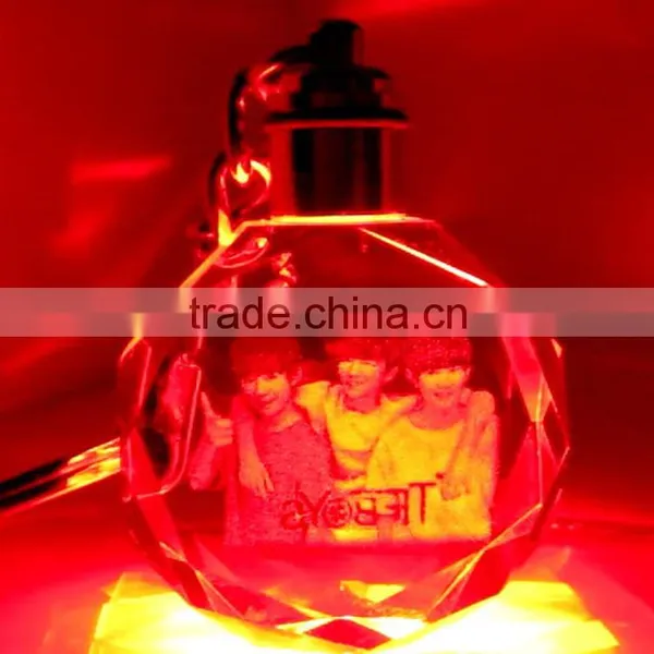 Glass Octagonal Custom Keychain / Promotion Crystal Custom Keychain photo-3