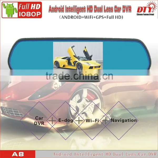 DTY Android Car Wireless Rearview Mirror With Reversing Camera, Rear View Mirror Camera Car Dvr , A8 photo-6