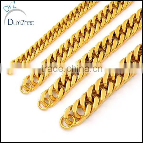 316L Stainless Steel Grinding Huge Cuban Curb Chain Necklace photo-5