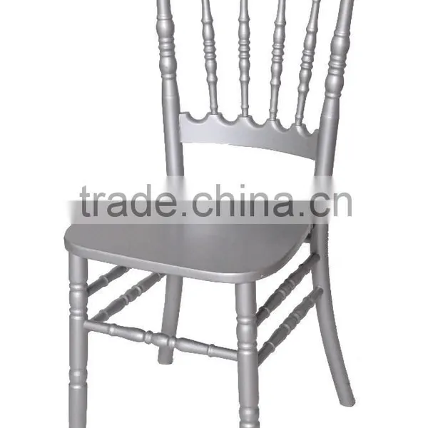 Silver Party Hotel Wedding Banquet Rental Wood Napoleon Chair