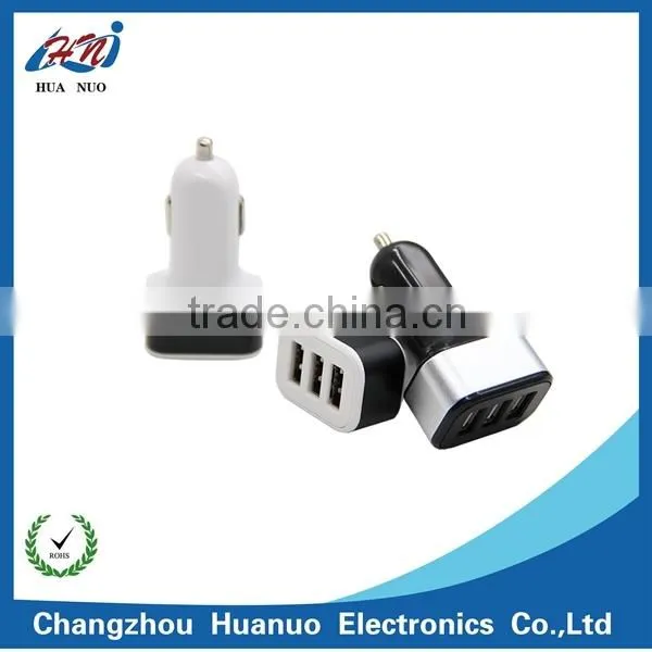 3 Port Aluminum USB Car Charger