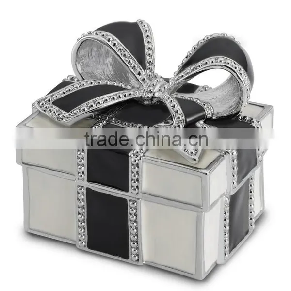 Metal Jewelry Boxes Material butterfly box,Ribbon Secret Message Box