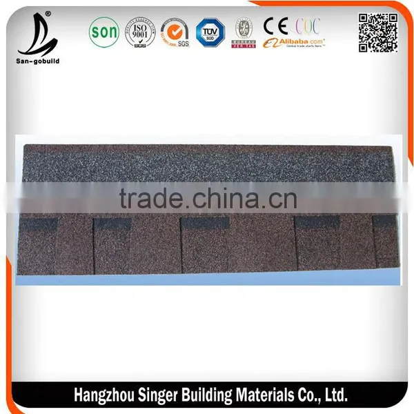 China Red Asphalt Shingle Roof Coating /fiberglass Asphalt Roofing Shingles photo-2
