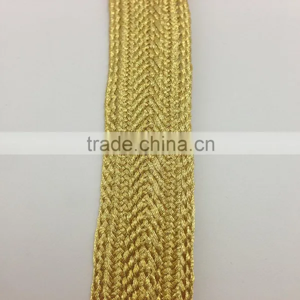 Eastern Europe Apparel Decoration Metallic Golden Lurex Royal Trimming Lace photo-2