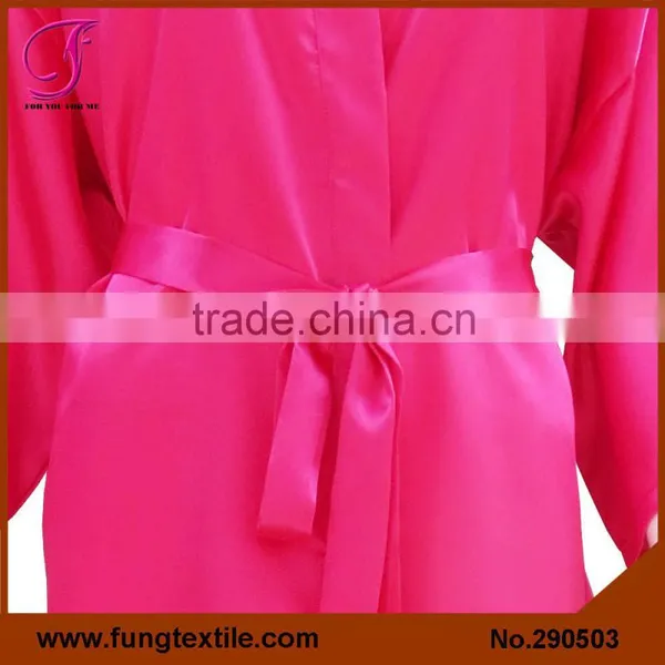 290503 Women Short Satin Robe photo-3