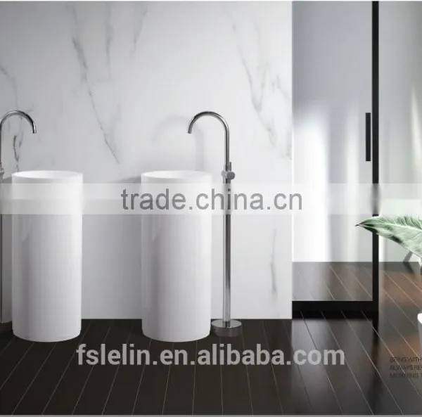 LELIN Acrylic Solid Surface Bathroom Basin Sink & Artificial Stone Basin&quartz Stone Freestanding Basin LOD-001
