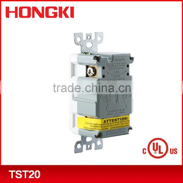 New UL CUL 120V Gfci Wall Outlet Socket Receptacle With the Function of Detecting the Life End Time Autonmatically photo-3