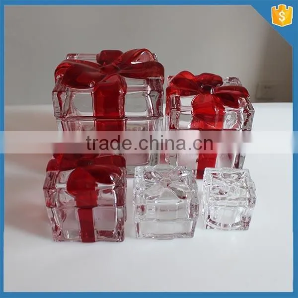 LXHY-JB001 Manufacturers China Red Butterfly Ribbon Design Glass Crystal Jewelry Box Quality Choice photo-2