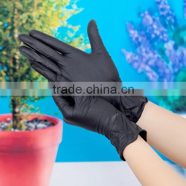 100pcs/Pack Disposable Black Nitrile Gloves Black Medical Exanination Golvoes photo-2