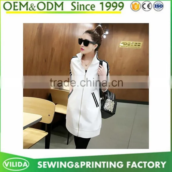 Korean Version Popular Trend Slim Fit Extra Long Stand Collar Hoodies Coat photo-4