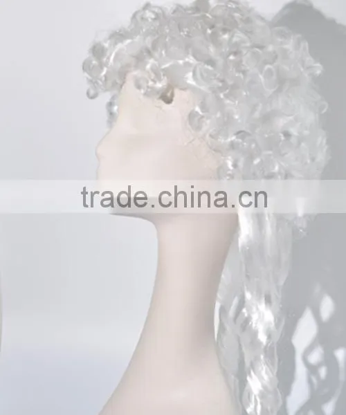 Hot Selling Cospaly White Afron Curl Synthetic Wig N242 photo-2