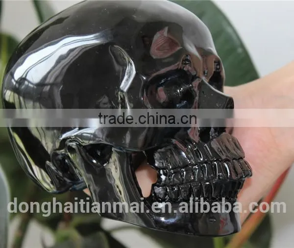 Natural Quartz Obsidian Crystal Alien Skull photo-2