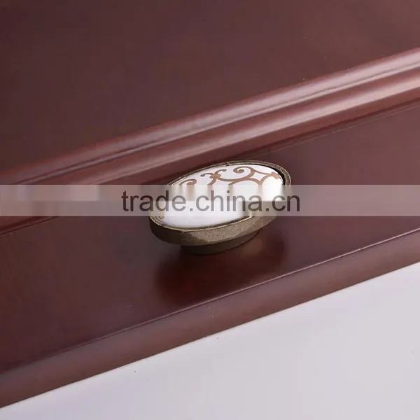 China Supplier Zamak Zinc Allloy Porcelain Italian Furniture Decorative Pull Knobs Modern Ceramic Cabinet Handles photo-5