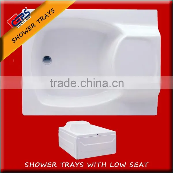 ACRYLIC SHOWER TRAYS WITH HIGH SEAT 80X100X43H