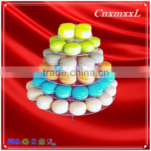 2016 Fast-sell New Patent Multifunctional Macaron Tower ,6 Tier Acrylic Tower Stand ,Macaron Display Tray,macaron Packaging photo-5