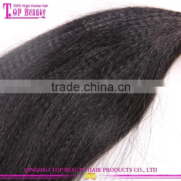 Cheap Price Yaki Human Hair Weave No Shedding No Tangle Peruvian Light Yaki Hair photo-5