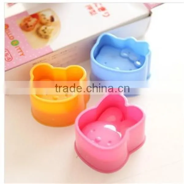 3PCS BENTO RICE ROLL MAKER SET OF RABBIT,BEAR,CAT SHAPED photo-4