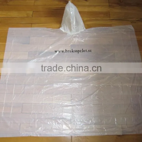 LOGO Printed Promotional PE Disposable Raincoat photo-3