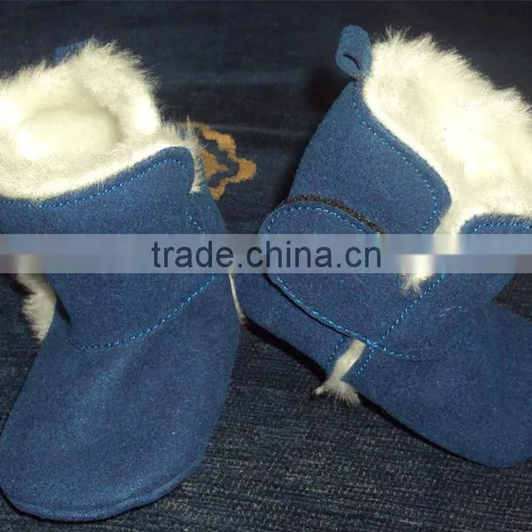 Fur Leather Baby Shoes