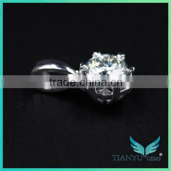Fashion Style 24K Gold 1 Carat Moissanite Diamond Pendants Charms for Necklaces photo-3