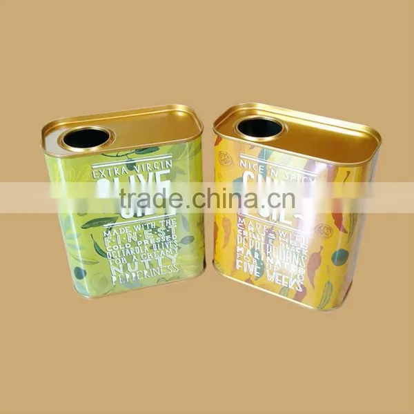 500ml Rectangular Olive Oil Tin Cans