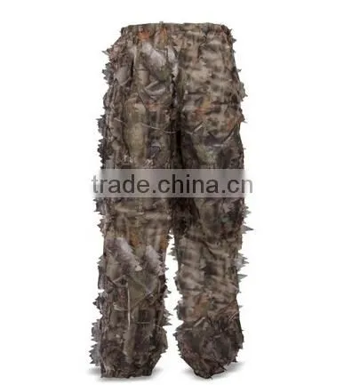 Mesh Camouflage Ghillie Leafy Hunting Camo Suit Jacket Pants Brown photo-3