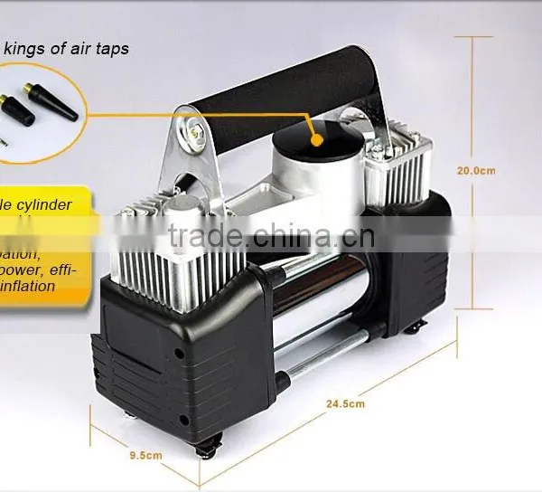 Metal Double Cylinder Mini Car Air Compressor/Car Inflator photo-2