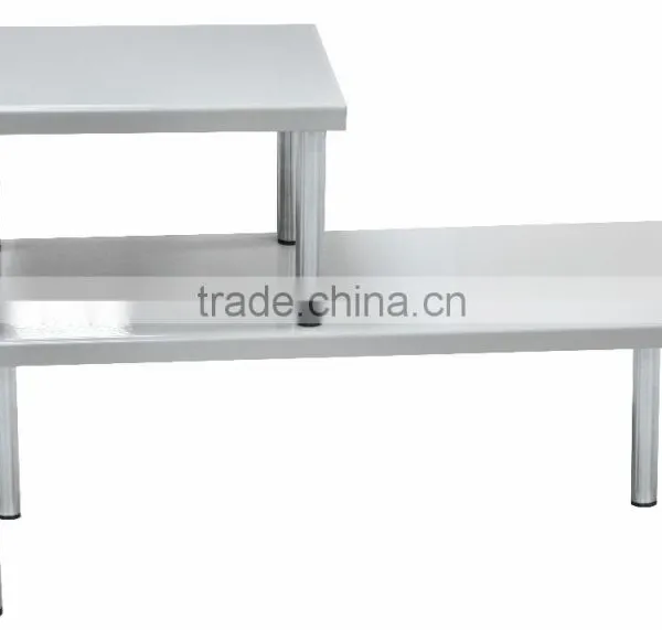 Kitchen or Bathroom Use 2 Tiers Rectangle Stainless Steel Kitchen Shelf photo-2