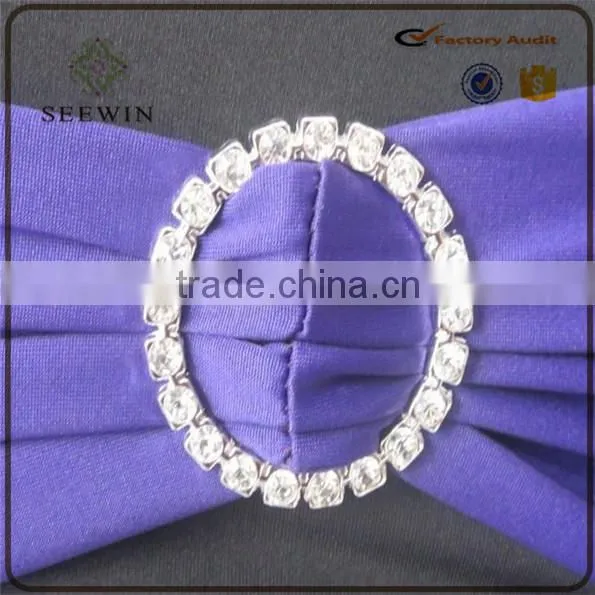 2016 Wholesale Spandex Chair Cover Bands With Round Buckle Spandex Chair Sash for Wedding photo-2