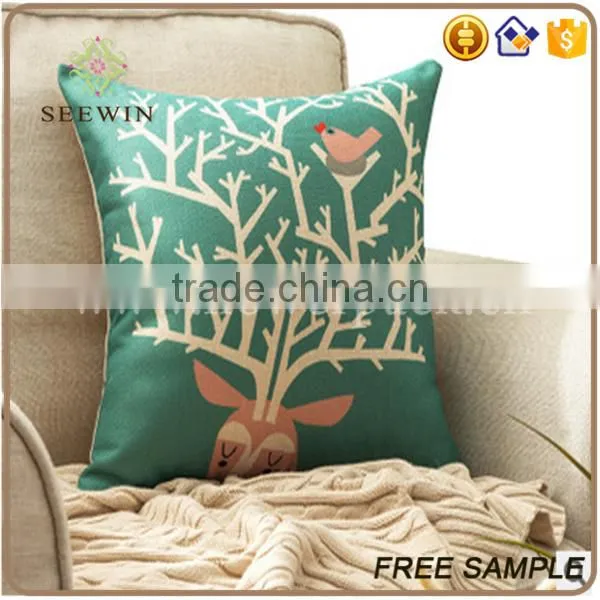 Logo Printed and Pattern Customized Linen Back Cushion photo-2