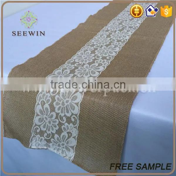 100% Burlap Table Runner for Home and Wedding photo-2
