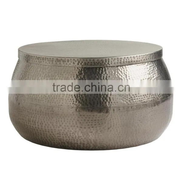 Hammered Copper Drum Table photo-5
