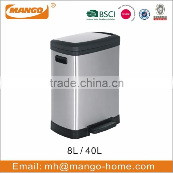 30L Stainless Steel Foot Pedal Kitchen Waste Bin photo-5