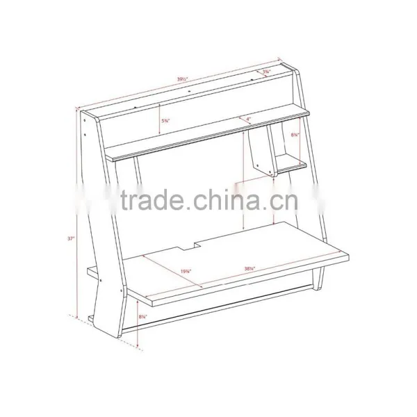 2016 NEW Design Computer Desk Living Room Table Furniture MDF Wooden Cheap Wall Mounted Desk photo-4