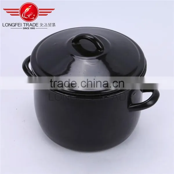 High Quality Double Handle Enamel / Porcelain Stockpot / Deep Soup Pot photo-3