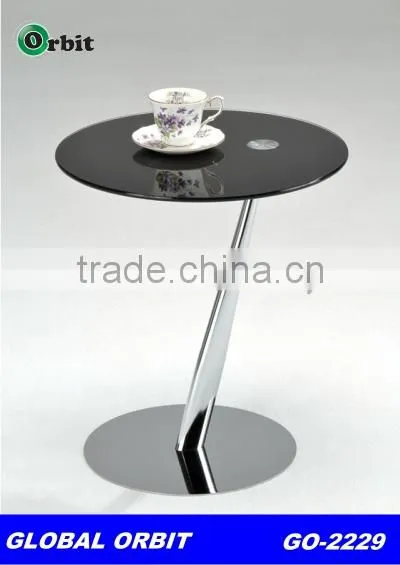 Modern Furniture Metal Legs Kitchen Table, Round Glass Dining Table photo-4