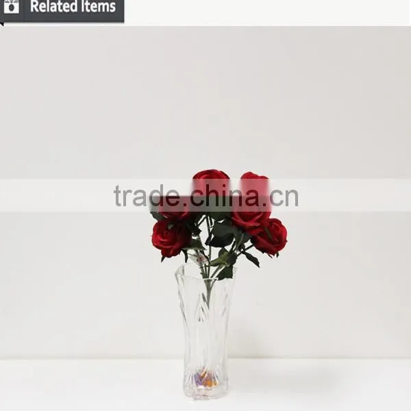High Quality Fabric Artificial Rose of 7 Head photo-4