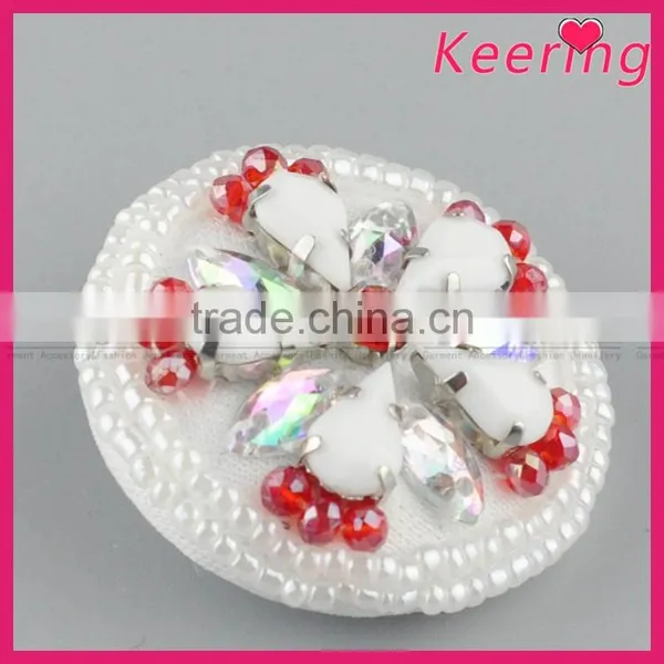 Wholesale Colorful Flower Round Buttons Accessory Button for Clothing WBKA-297 photo-2