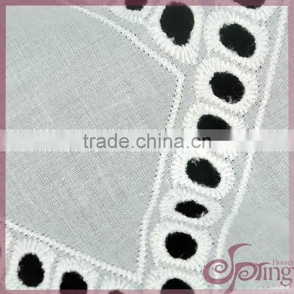 Geometric Cotton Embroidery Fabric, Hollow Out Embroidered Metallic Cotton Lace Fabric photo-6