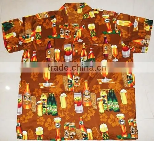 Beer Bottle Print Hawaiian Shirts photo-4