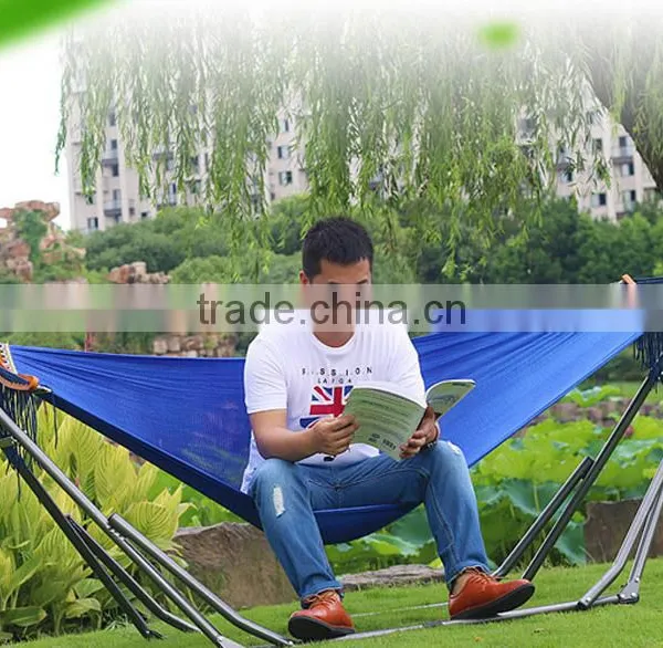 T33 Folded Warm Weather Mesh Fabric Double Portable Camping Hammock photo-3