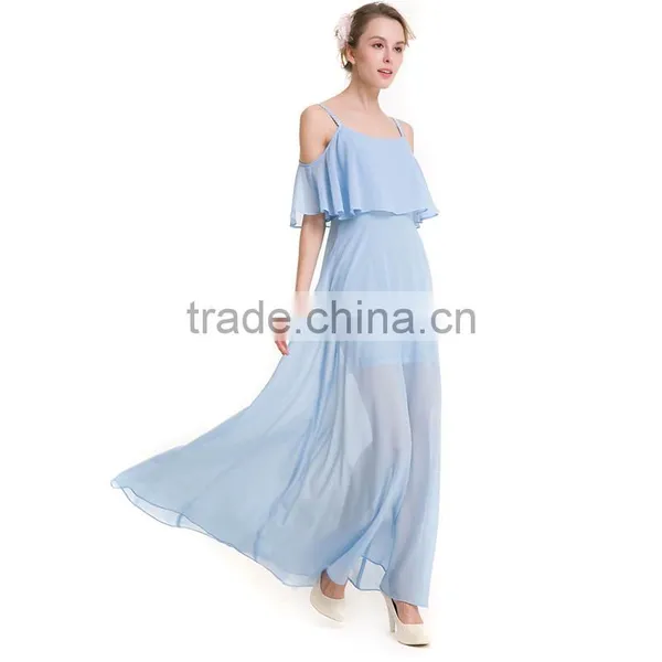Maxnegio Woman Cold Shoulder One Piece Party Maxi Summer Long Dress photo-3