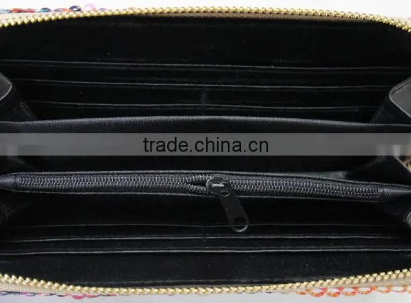 New Stylish Canvas Cotton Zipper Round Print Dog Wallet photo-4
