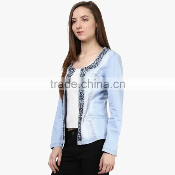 Best Selling Denim Jacket Women's Coat Custom Design photo-4