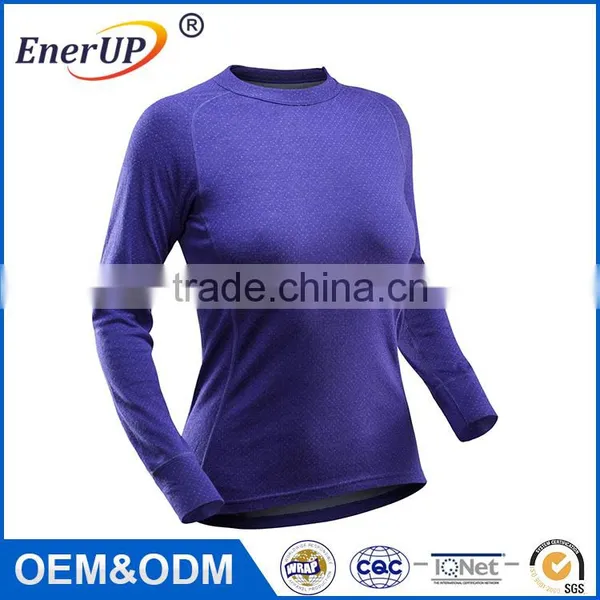 China Apparel Sport Wear Thermal Wicking Antibacterialt Gym Fancy Girl Long Sleeve T Shirt photo-4