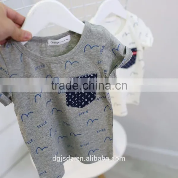 Cheap Wholesale Children T Shirt 2017 New Short Sleeve Kids T Shirt For 2-7 Years Casual Kids Crewneck T Shirt photo-3