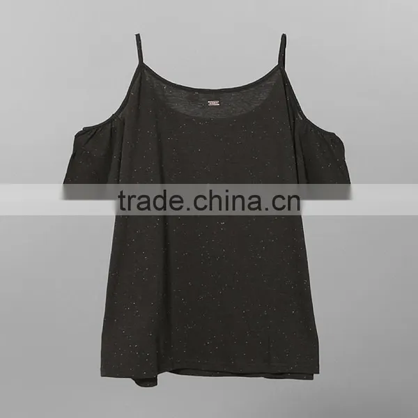 Women's off Shoulder Top Camisole Print Tshirt Custom photo-2